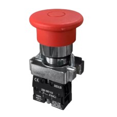 Botão de Emergência XB2 - BT42 Metálico Vermelho Com Trava